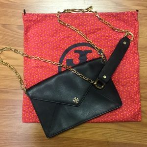 Tory Burch Black envelope crossbody bag